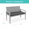 Best Choice Products 2-Person Outdoor Wicker Bench Garden Patio Porch Furniture w/ 700lb Capacity, Cushion